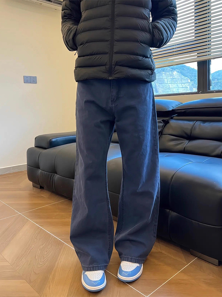 Streetwear Brand Denim - Cleanfit French Work Blue Men's Autumn