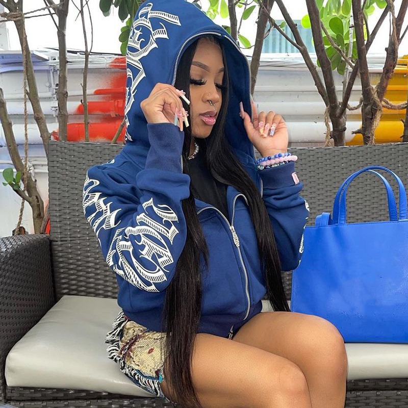 Women Crop Zip Hoodie Y2K Goth - огляд і ціна Streetwear Brand Y2K