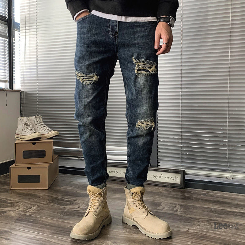 Ripped Jeans Men's Autumn New  - огляд і ціна Streetwear Brand Denim