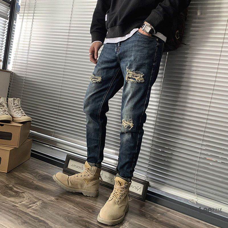 Ripped Jeans Men's Autumn New  - огляд і ціна Streetwear Brand Denim