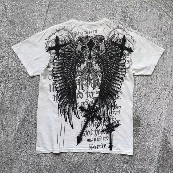 Y2K Gothic Wing Cross Classic  - огляд і ціна Streetwear Brand Graphics